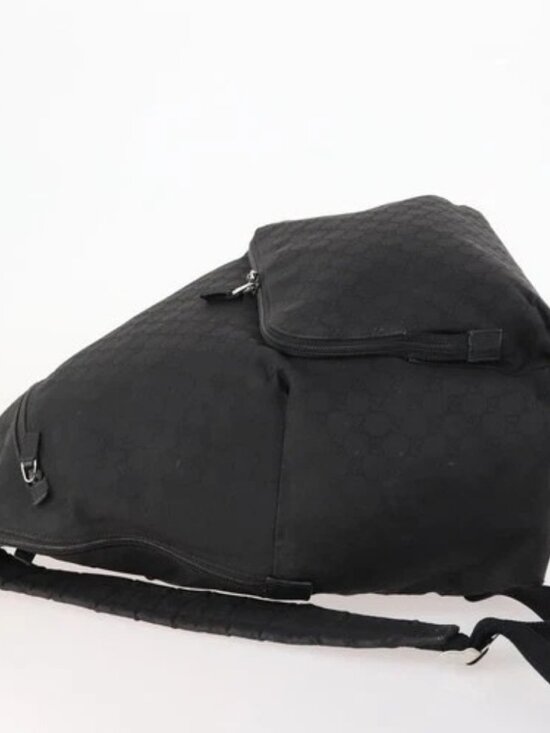 GUCCI GG Canvas Backpack Nylon Black Silver 179606 Auth bs33851 main image 11